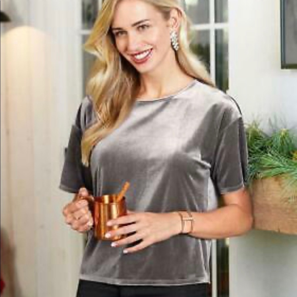 XXL NWT Matilda Good Hart Jane Silver Parthenon Top